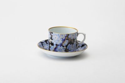 金襴桜　紅茶碗皿