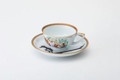 萩花見 八角紅茶碗皿 | 有田焼 深川製磁｜公式オンラインストア