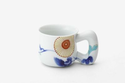 色絵菊花紋　モーニングカップ