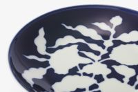 【比較】新品　深川製磁　明染付白抜紋　プレート皿３枚 食器