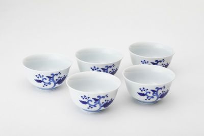 染付菊香紋　仙茶碗揃