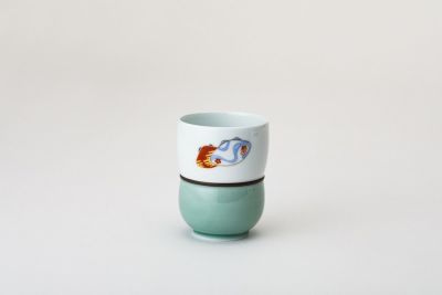 貝合せ　杵型大湯呑