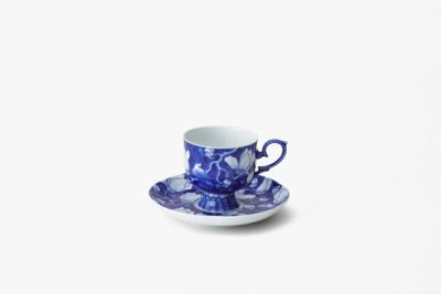 花鳥外濃　コーヒー碗皿
