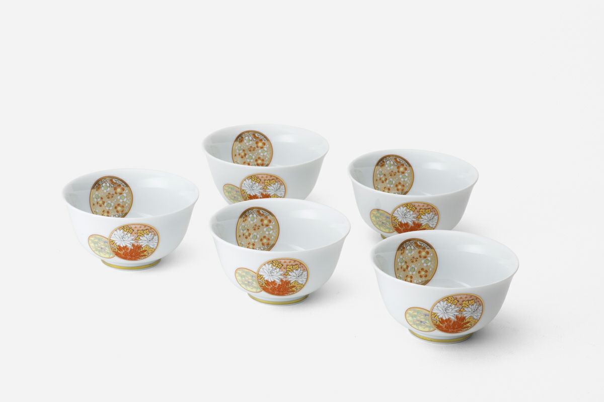 未使用】有田焼 深川製磁 寿赤絵 福重ね茶器揃 急須 湯呑みセット 導く