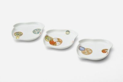 寿赤絵　トリプレット千鳥（3枚組）