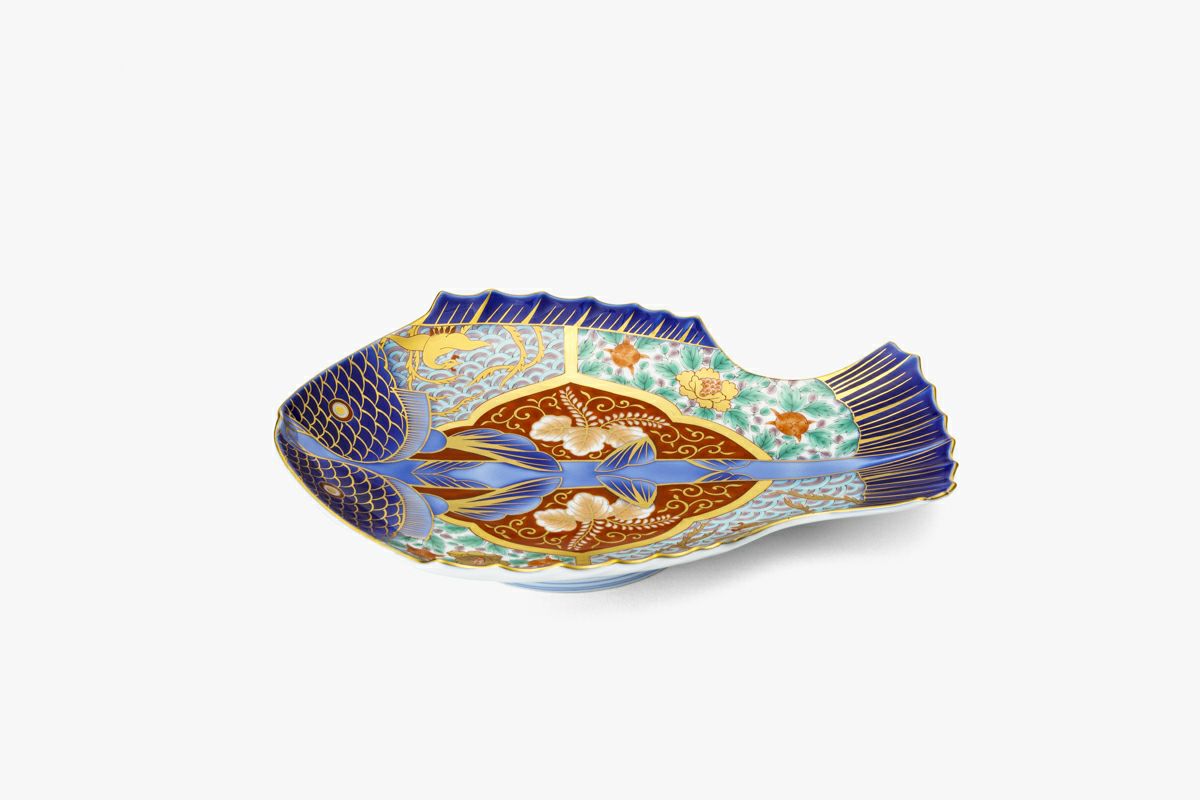 古伊万里鳳凰割地紋 魚型皿 | 有田焼 深川製磁｜公式オンラインストア 