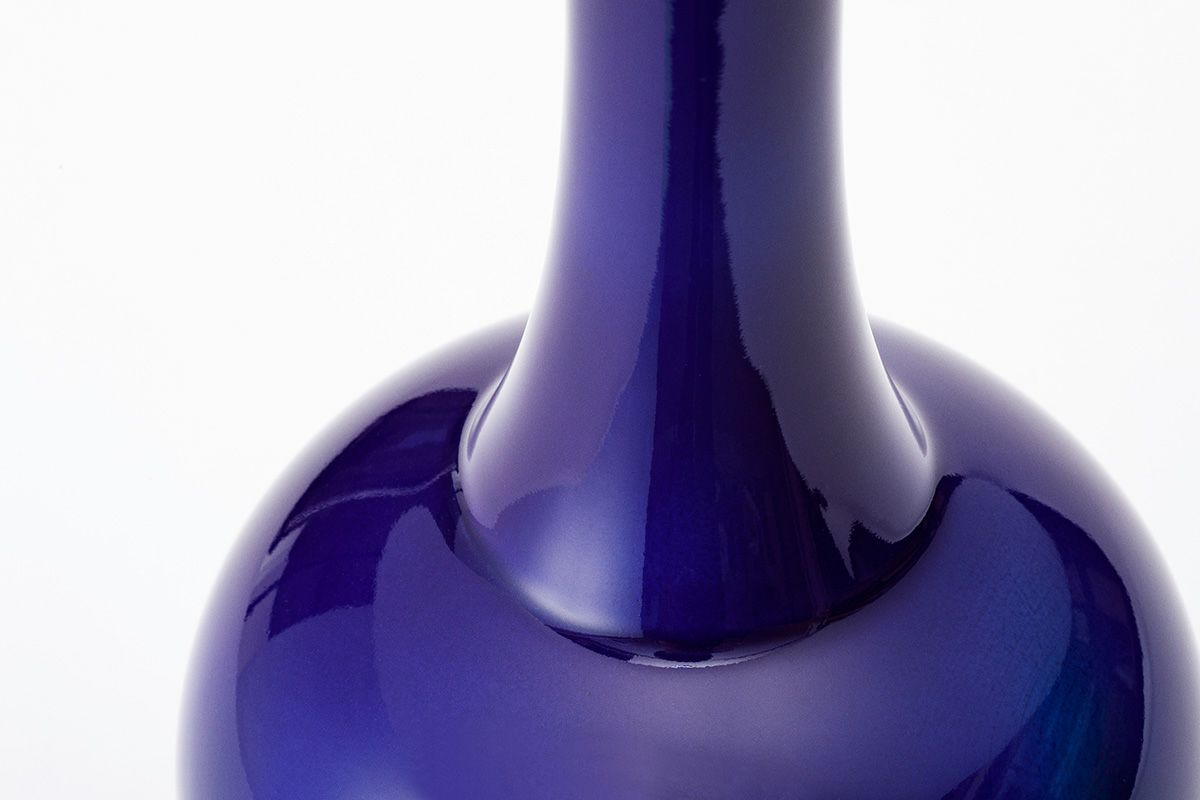 ルリ三彩 鶴首7号花生 | 有田焼 深川製磁｜公式オンラインストア