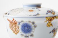 深川製磁　菊七宝　希少品　和皿揃　５枚１式　木箱入り　【廃番】 深川製磁 菊七宝 希少品 和皿揃 5枚1式 木箱入り 【