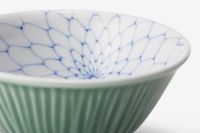 【未使用】 深川製磁 宮内庁御用達 百年庵 笹青磁網目 茶碗 飯碗 2客 E】宮内庁御用達 深川製磁 組飯腕 2個セット 百年庵 和食器 お茶碗