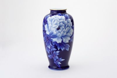 ルリ牡丹　細長１４号花生