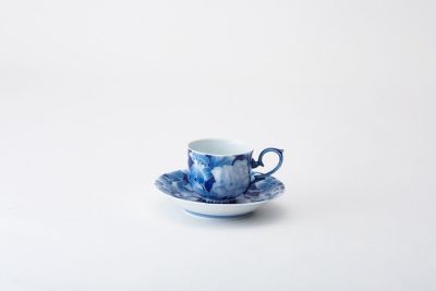 古代バラ　コーヒー碗皿