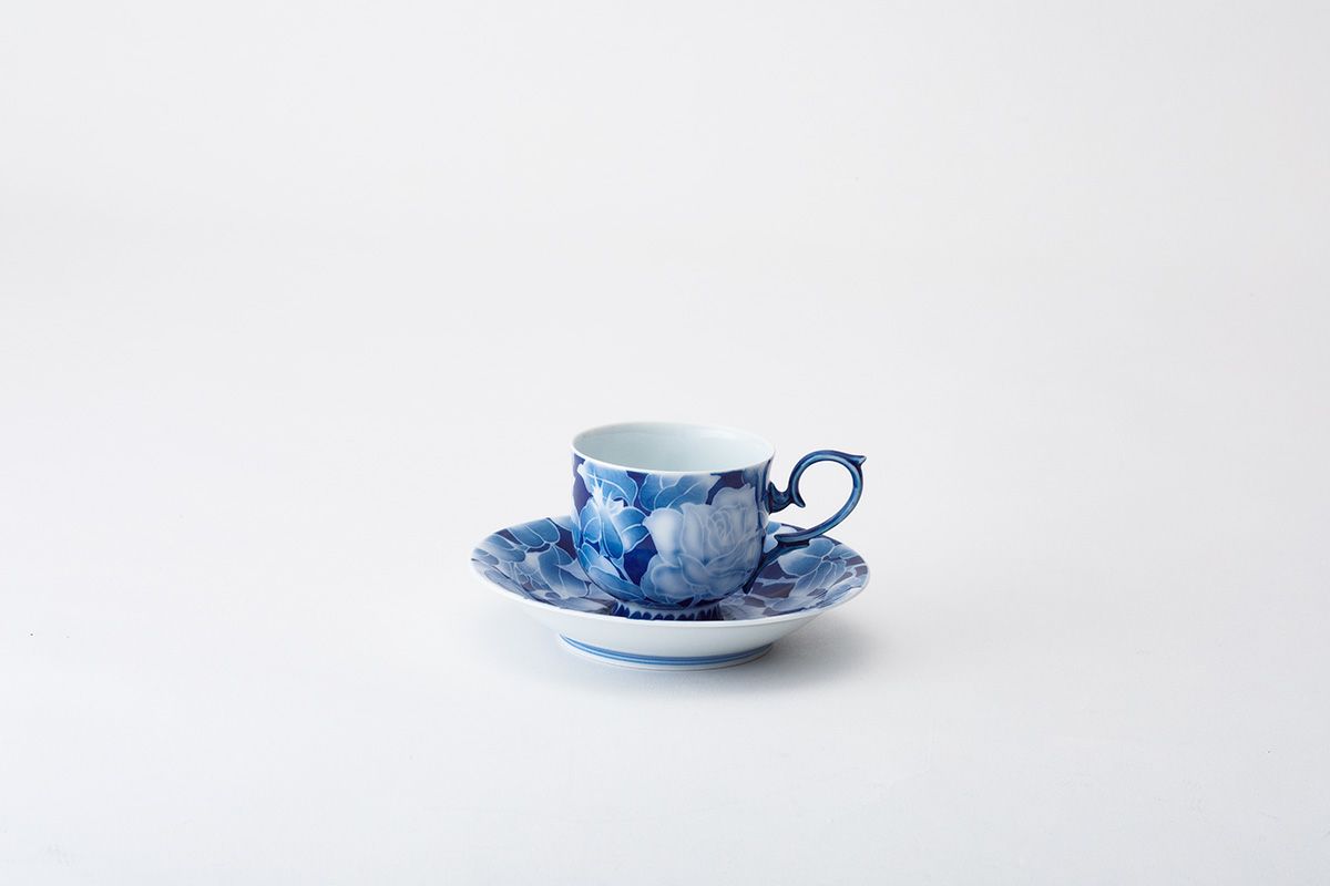 古代バラ　コーヒー碗皿 | 有田焼 深川製磁｜公式オンラインストア