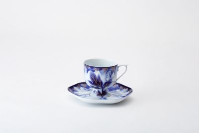 牡丹金ミル　高台コーヒー碗皿