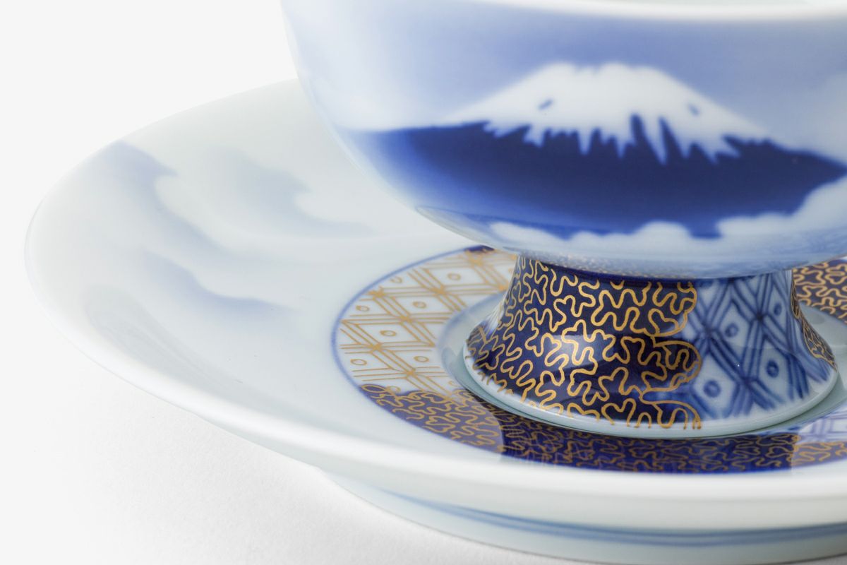 富士山　紅茶碗皿