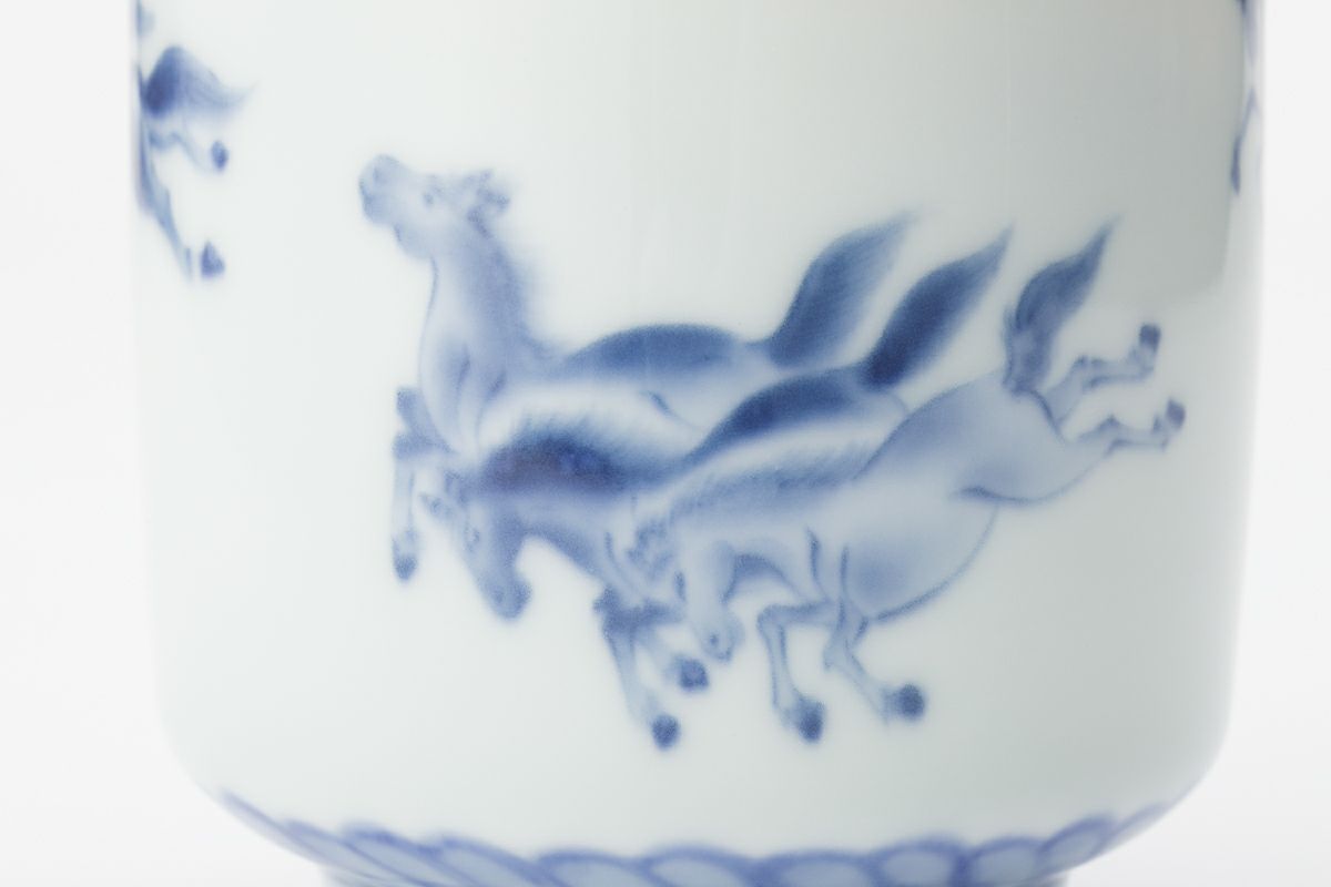 染付群馬 竹型湯呑 | 有田焼 深川製磁｜公式オンラインストア