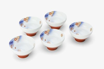花は桜　瓢型仙茶碗揃