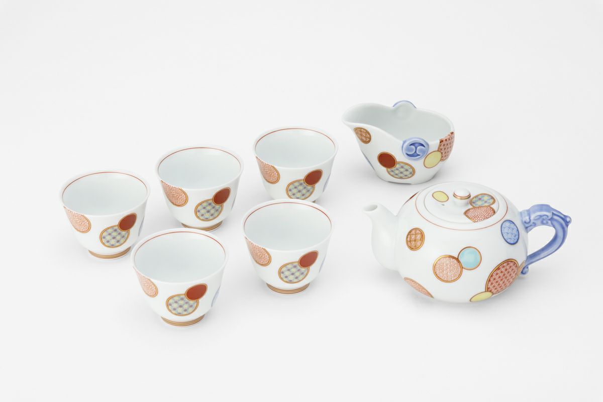 赤絵丸紋　湯冷付玉露茶器 | 有田焼 深川製磁｜公式オンラインストア