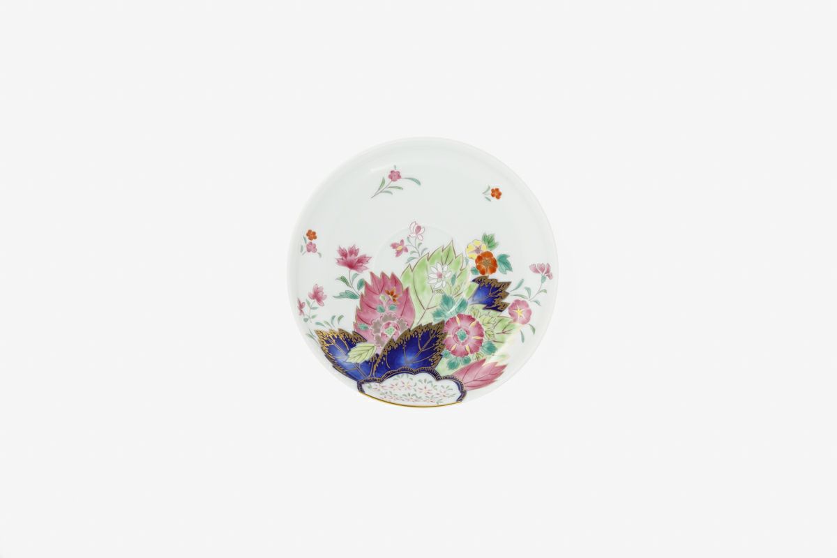 染錦絢爛草花絵 ペアプレート | 深川製磁/フカガワセイジ | 三越