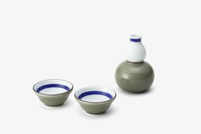 茶灰釉　酒器揃（二人具）