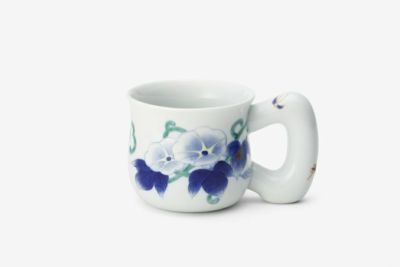 染錦連朝顔（緑）　モーニングカップ