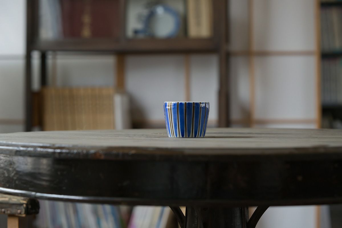 古代縞 削り型蕎麦猪口 | 有田焼 深川製磁｜公式オンラインストア