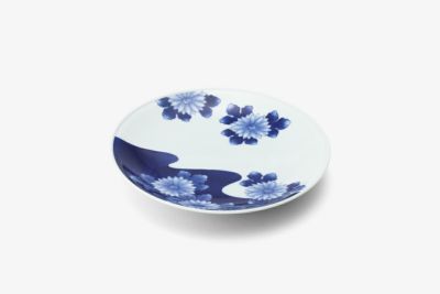 菊　高台七寸皿