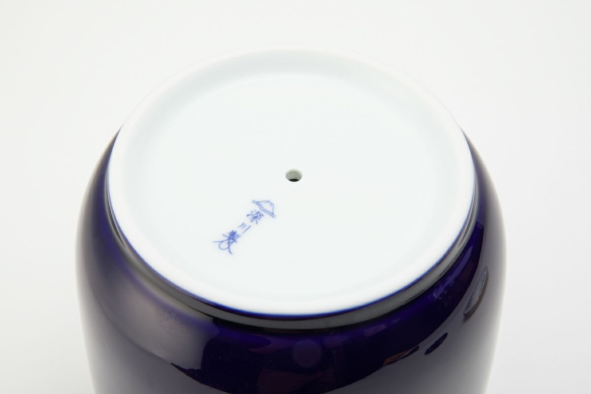 花見おどり（瑠璃） 長命壺5寸 | 有田焼 深川製磁｜公式オンラインストア