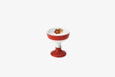 赤絵さくら　仏飯器　大（５.８）