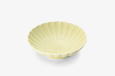≪６≫黄釉　菊花小付