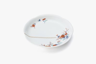 色絵花鳥紋　5寸皿