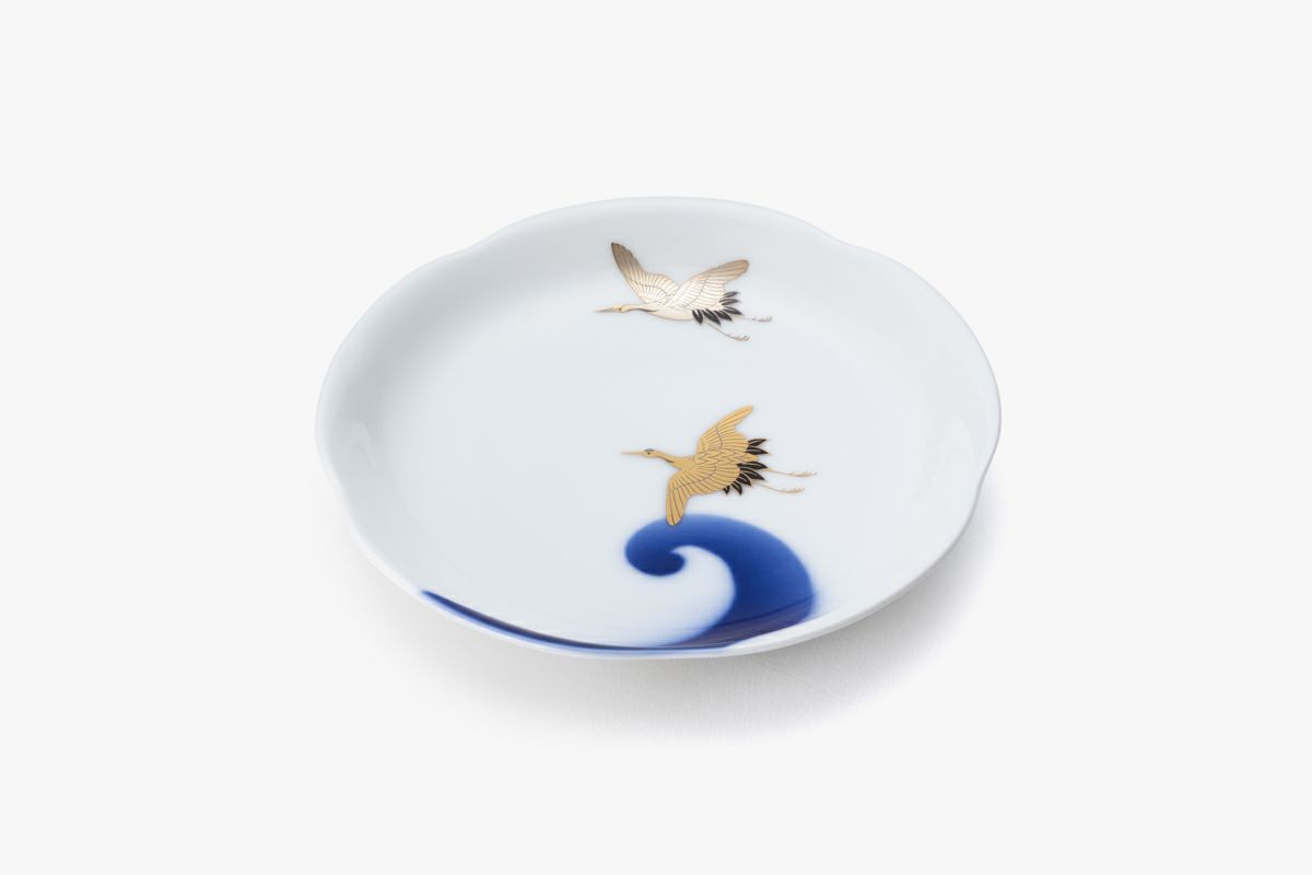 2525 深川製磁　葡萄瑠璃　大皿　5客　20cm Amazon.co.jp: 深川製磁 瑠璃葡萄 ルリ ブドウ 染錦ブドー 銘々