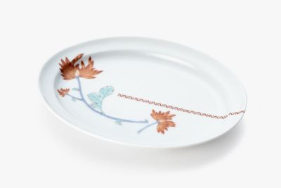 重陽の花紋様もみ　オーバル