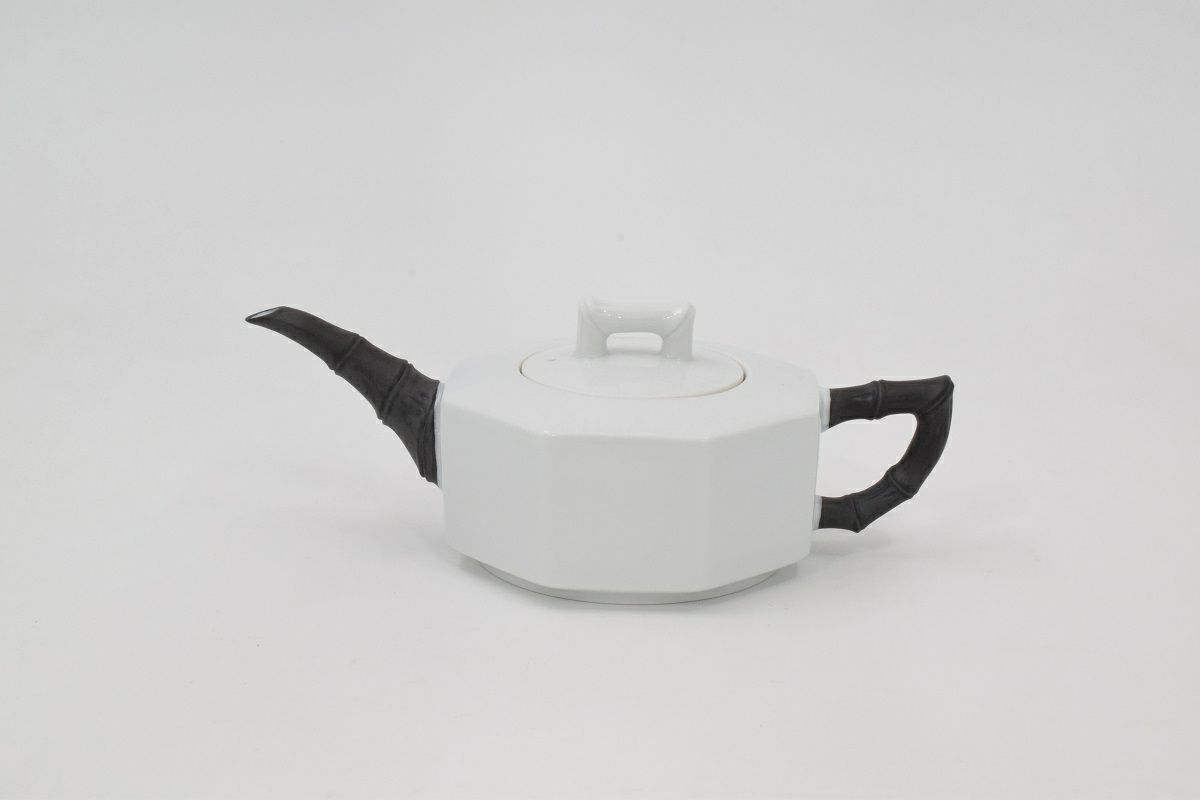 Ball＆Chain×深川製磁BCポット柄BLACK（M）エコバッグ | 有田焼 深川製