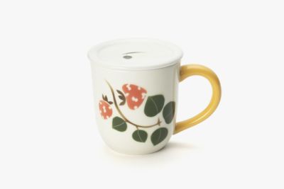 やわらぎ色　やわらぎイチゴ　紅茶マグB（蓋付)