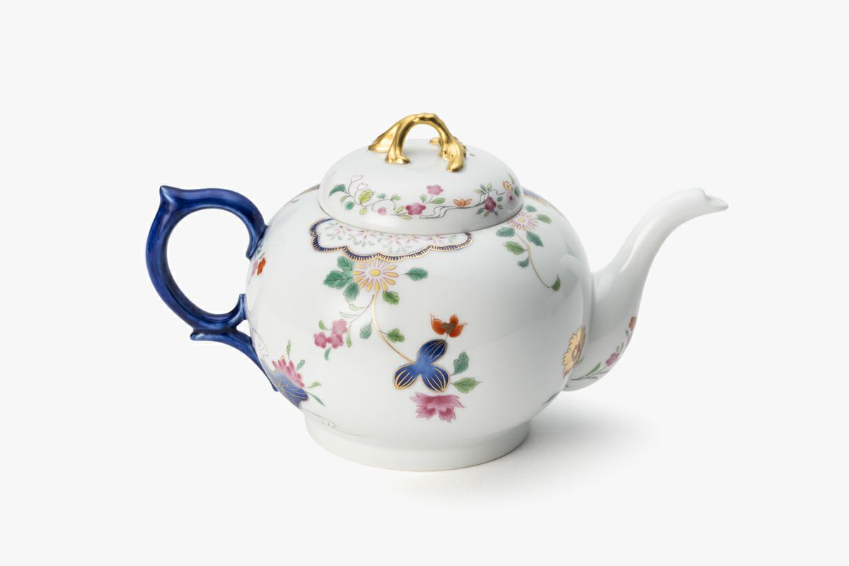 ♥特価　深川製磁　染錦絢草花絵七寸長角皿 染錦絢爛草花絵 ペアプレート | 有田焼 深川製磁｜公式