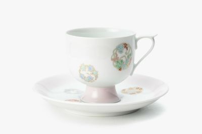 ひめ丸紋　高台コーヒー碗皿