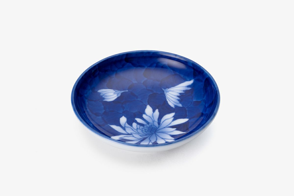 1699 深川製磁 花柄中鉢 8客 16cm 金彩 鋭