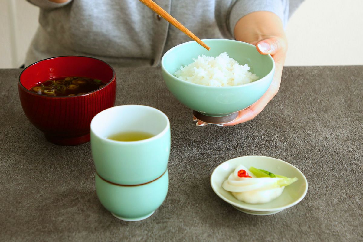笹青磁 笹型飯碗 | 有田焼 深川製磁｜公式オンラインストア