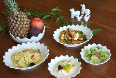 白磁ATUSHI　涼夏セット(お皿5点セット)ミニオブジェは付きません