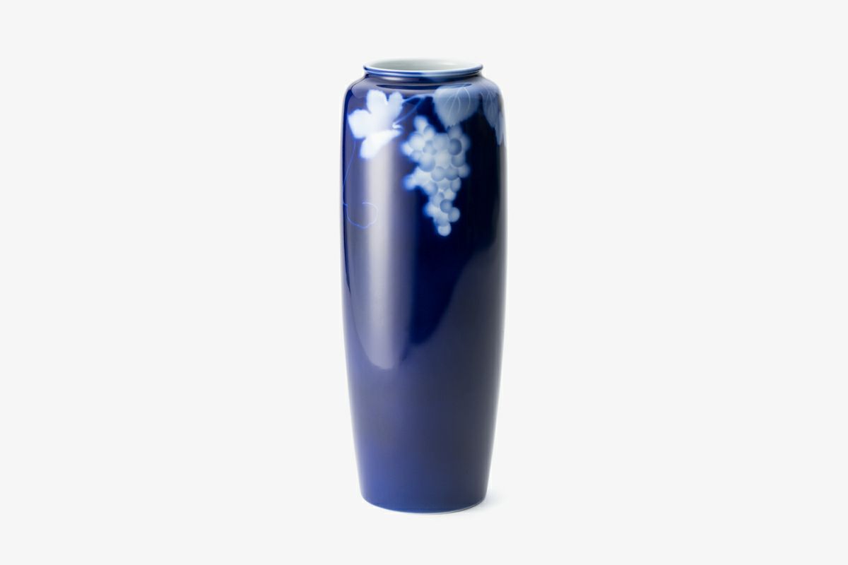 深川製磁　ブルーワイナリー　花瓶　新品未使用 ブルーワイナリーブルー 花生 | 有田焼 深川製磁｜公式