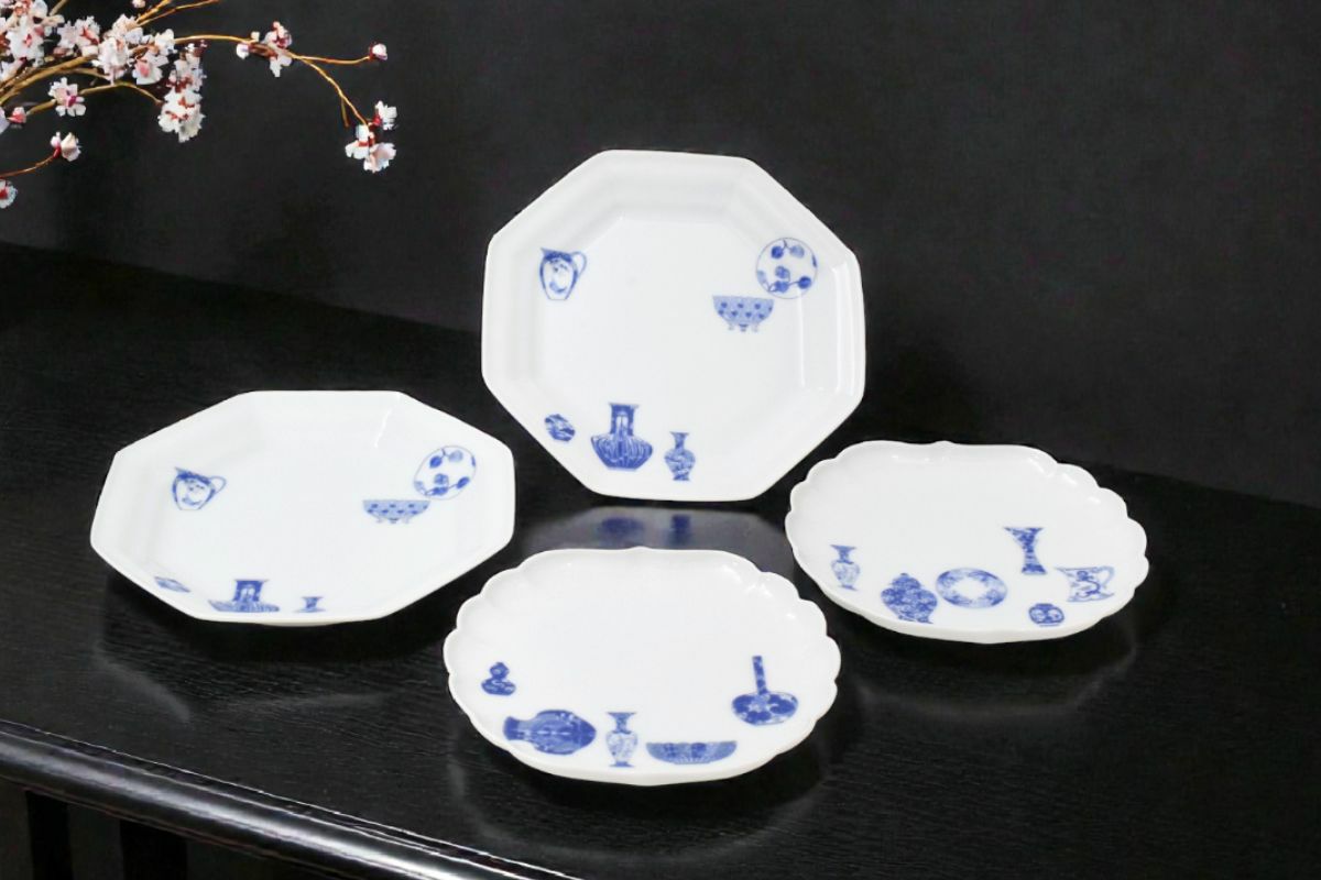【＊未使用品・深川製磁＊】ブルーチャイナ 面取和皿 2枚セット ブルーチャイナ | 有田焼 深川製磁｜公式オンラインストア